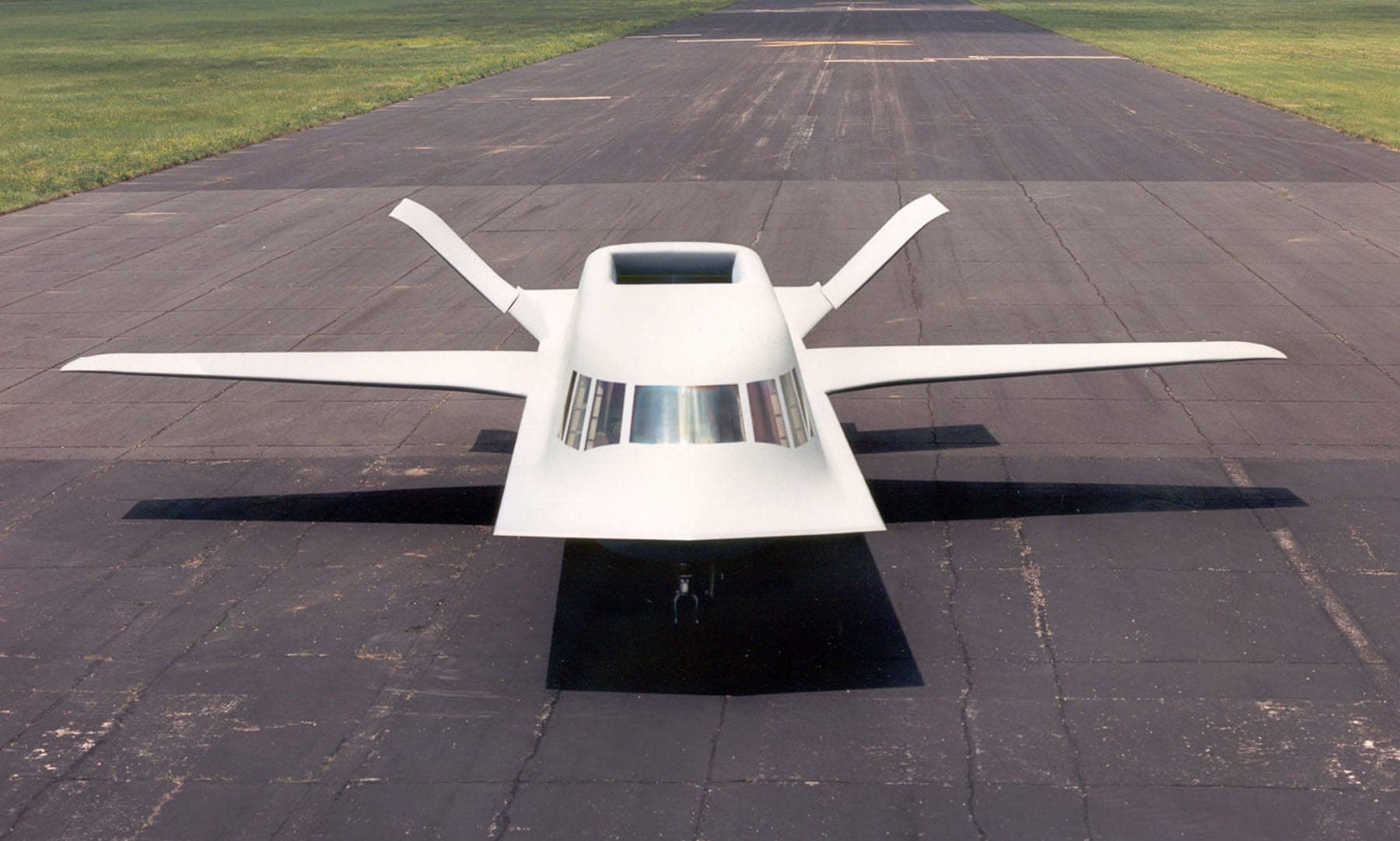 Northrop Tacit Blue, head-on view, after transfer to the National Museum of the U.S. Air Force